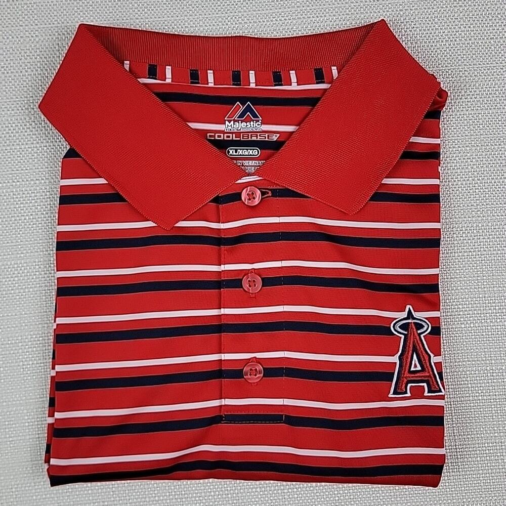 Majestic Los Angeles Angels athletic performance polo shirt XL